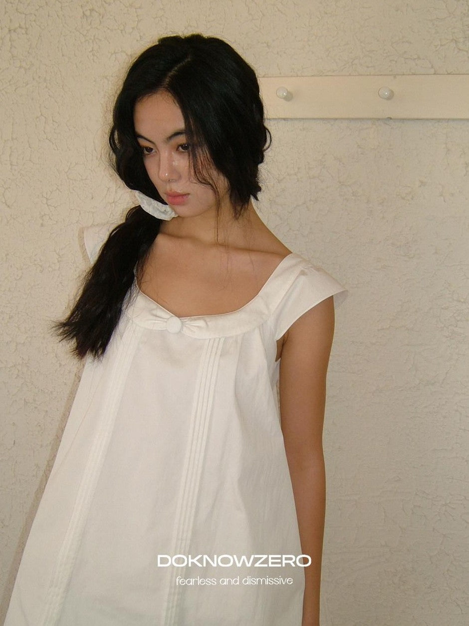 DKZ OFFICIAL White Doll Collar A Line Two Piece Women&