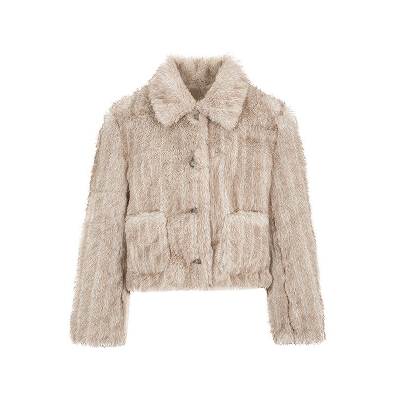 Dorydory_Striped_Turn_Down_Collar_Eco_Fur_Textured_Women&