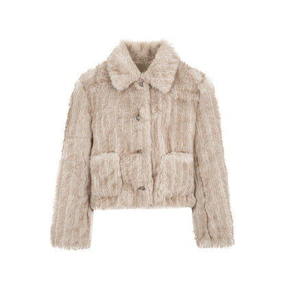 Dorydory_Striped_Turn_Down_Collar_Eco_Fur_Textured_Women&