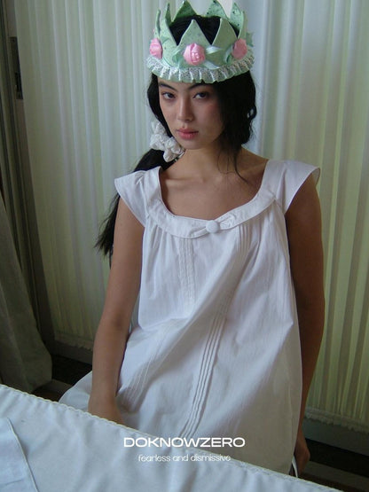 DKZ OFFICIAL White Doll Collar A Line Two Piece Women&
