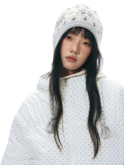 NAPSNAPS Polka Dot Reversible Hooded Printed Women&