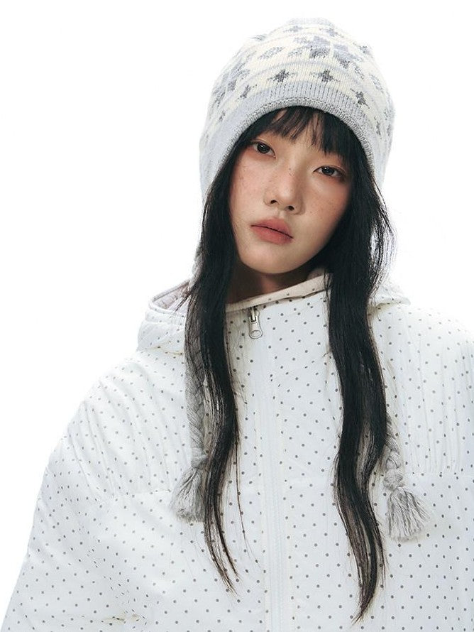 NAPSNAPS Polka Dot Reversible Hooded Printed Women&