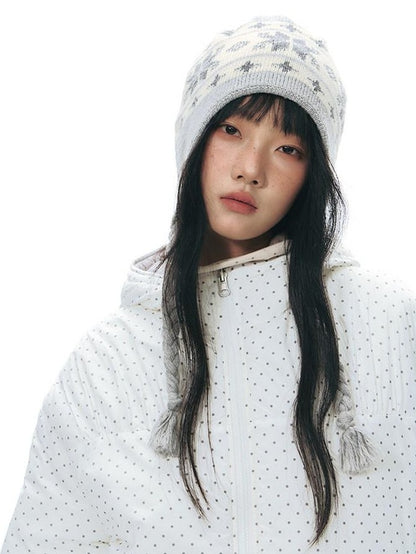 NAPSNAPS Polka Dot Reversible Hooded Printed Women&