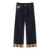 RUN TO THE FUTURE Washed Low Waist Wide Leg Loose Fit Casual Denim Indigo Straight Jeans