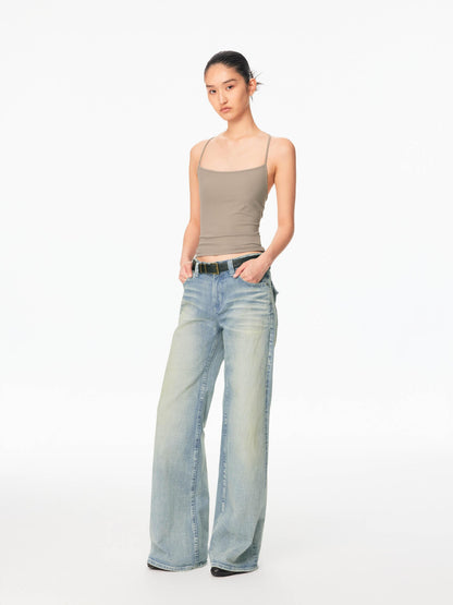 Northbutsouth Dusty Rose Whisker Fade Wave Wash Red Selvedge Women&