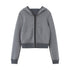 RUN_TO_THE_FUTURE_Slim_Cropped_Zip_Hooded_Pocket_Commuter_Vintage_Gray_Women_Hoodies_MISSTT