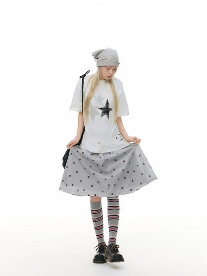 NAPSNAPS Star Applique Embroidered Women&