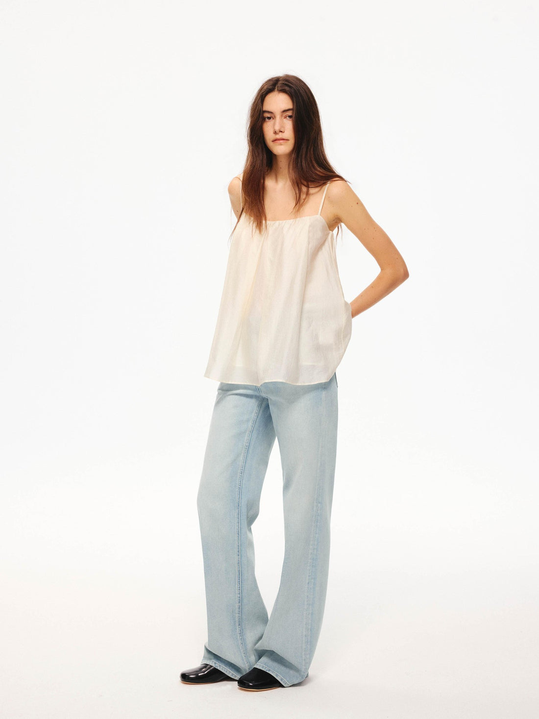 Northbutsouth Sheer Textured Adjustable Side Coverage Pleated Women&