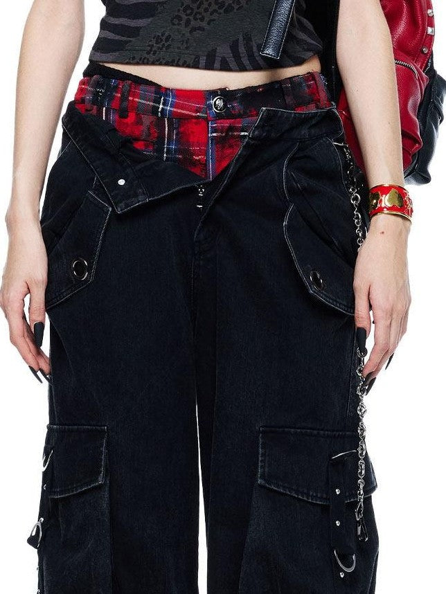 24ans Ombre Print Faux Rhinestone Embellished Women&