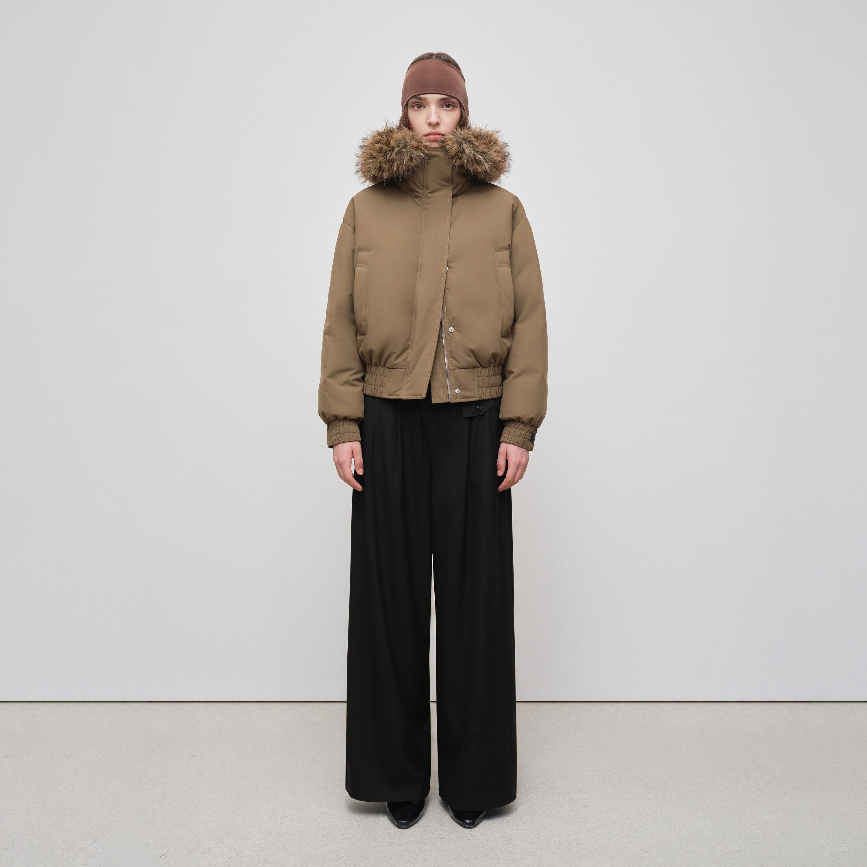 RUN_TO_THE_FUTURE_90_Percent_White_Duck_Down_Short_Straight_Women_Detachable_Hood_Fur_Down_Jackets_MISSTT