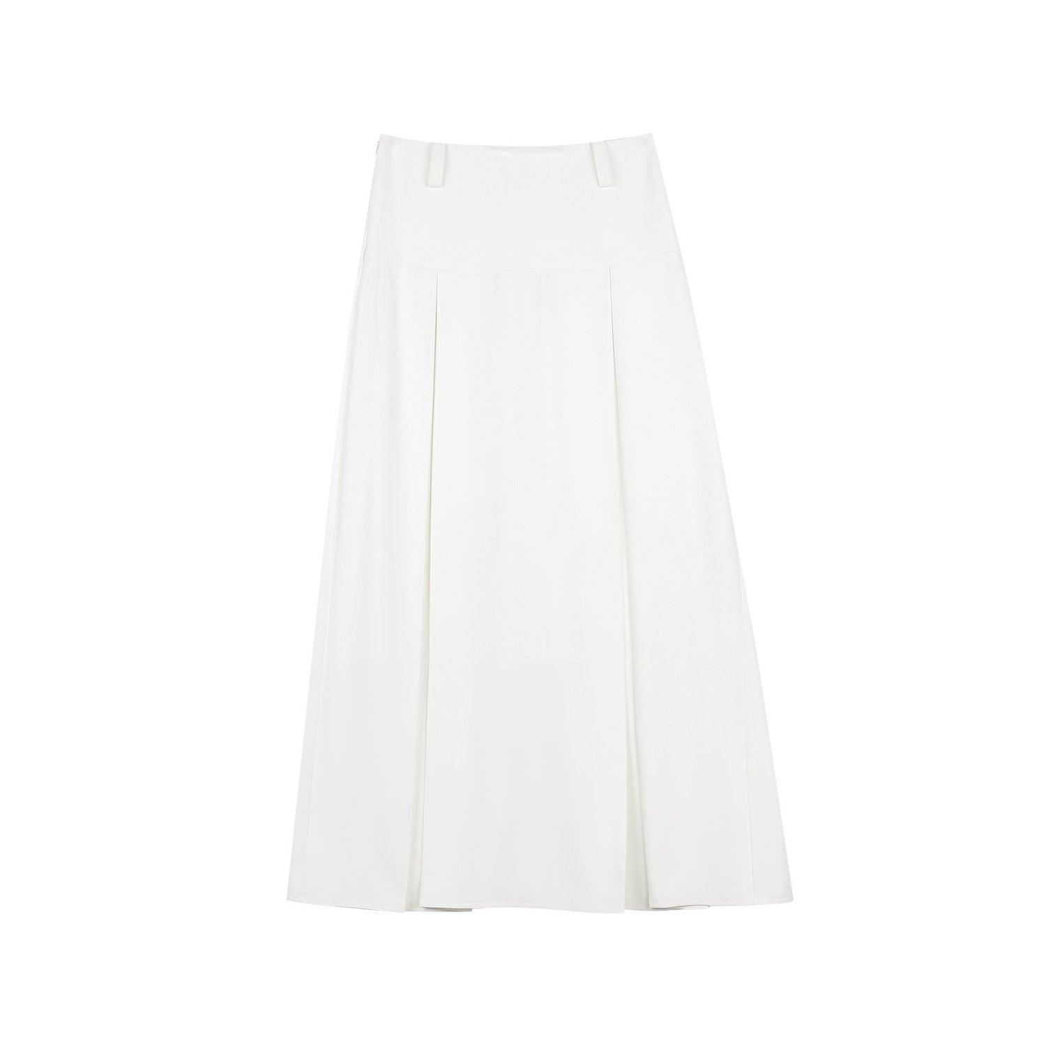 7Shiftin_Elegant_Versatile_Solid_White_Classic_Fit_For_Young_Women_Maxi_Skirts_MISSTT