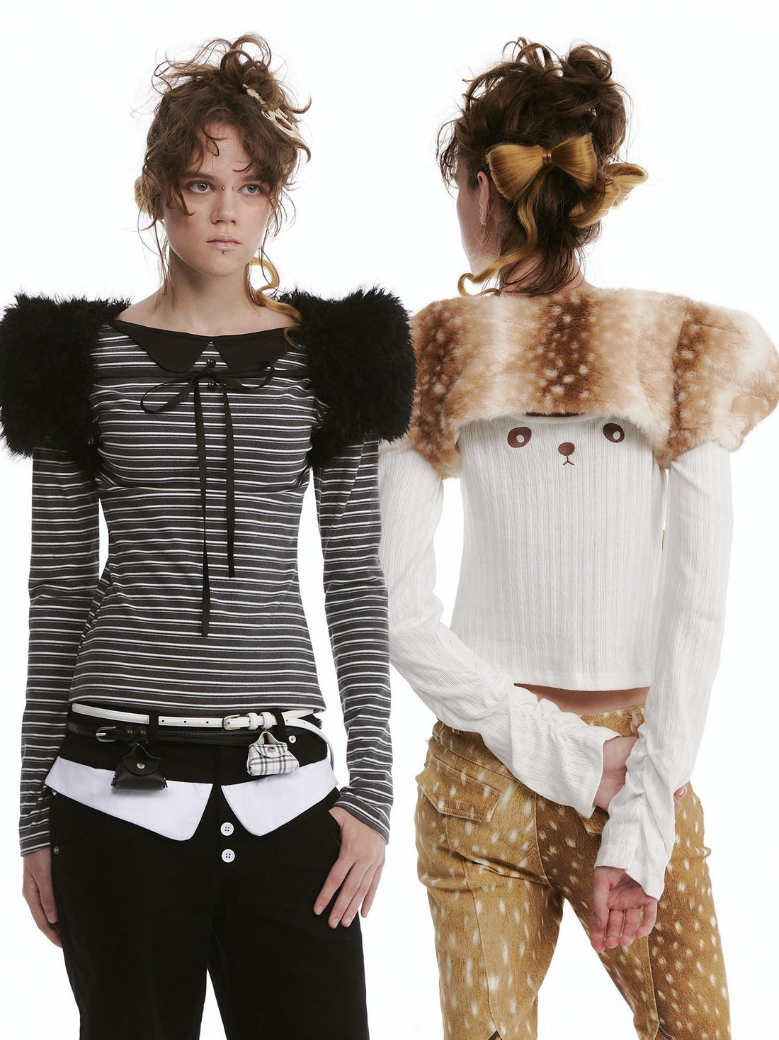 nit alcove Original Design Cropped Boatneck Open Front Cardigan Women Black Deer Accessories