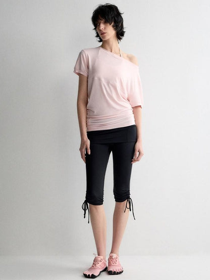 RUN TO THE FUTURE Breathable Modal Slim Fit Boat Neck Casual Women Solid Short Sleeve T-Shirts
