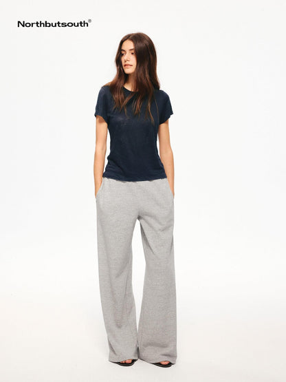 Northbutsouth Lightweight Elastic Waist Drawstring Loose Women&