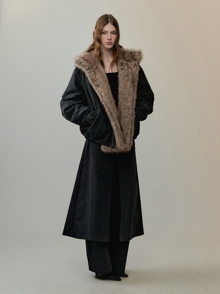 AnnoMundi Thick Warm Polyester Minimalist Commuter Straight Fit Black Puffer Jackets