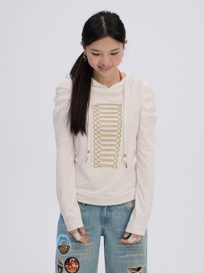 Achihara Pure Cotton Soft White Straight Fit Casual Women Pullover Long Sleeve T-Shirts