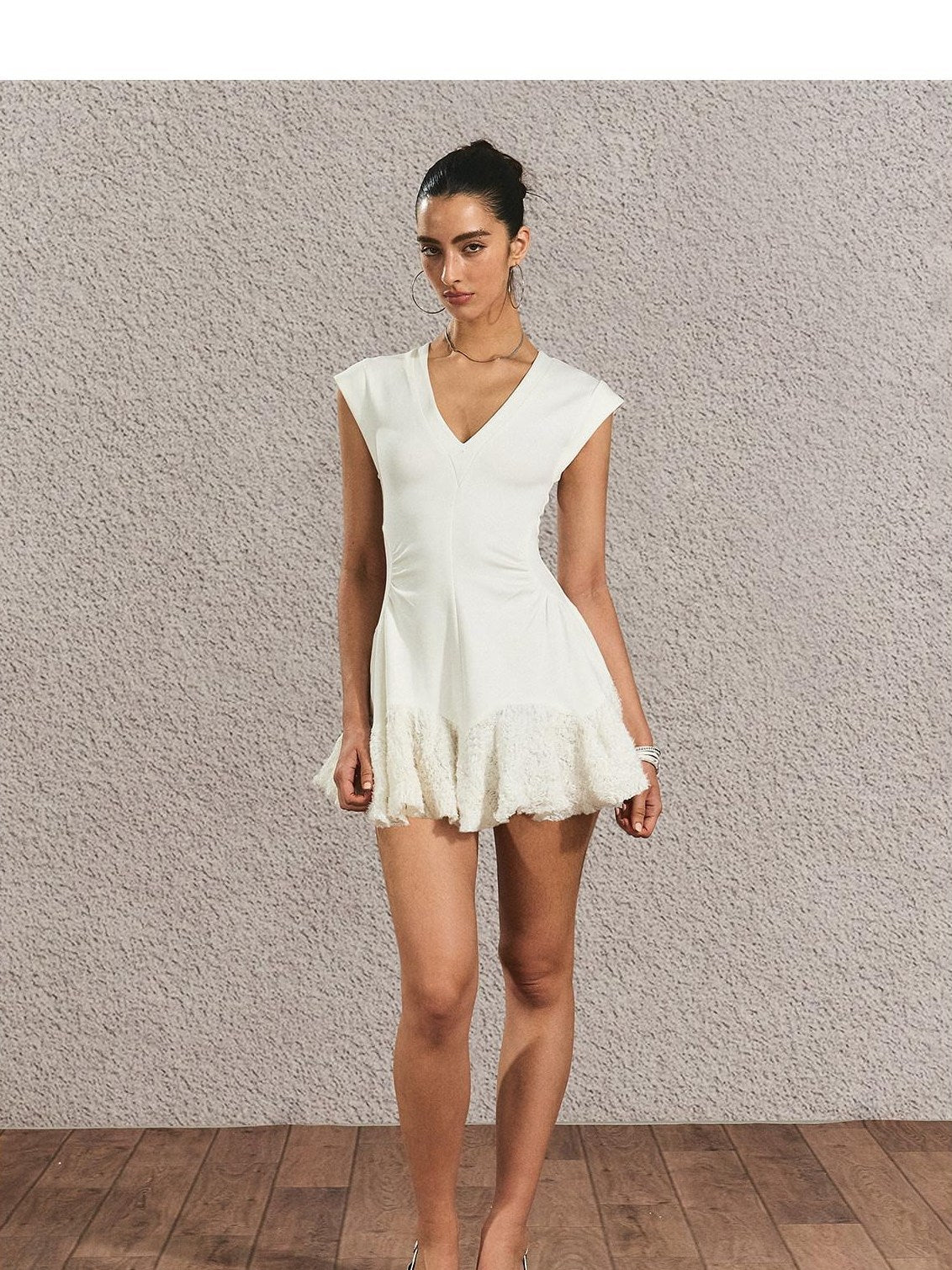 The NeverMore High Waist Street Slim Fit Spaghetti Strap Polyester Everyday Chic Mini Dresses