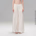 The NeverMore Lightweight Linen Blend Pleated Mid Waist Casual Women Off White Wide Leg Pants