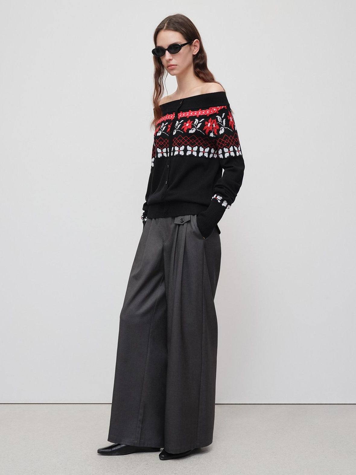RUN TO THE FUTURE Soft Stretch Midrise Gray Casual Womens Zip Fly Polyester Lyocell Wide-Leg Pants