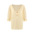 7Shiftin Layered Two Piece Casual Round Neck For Women Cami Coverup Long Sleeve T-Shirts