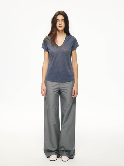 Northbutsouth Multicolor Snowflake V-neck Rolled Hem Women&