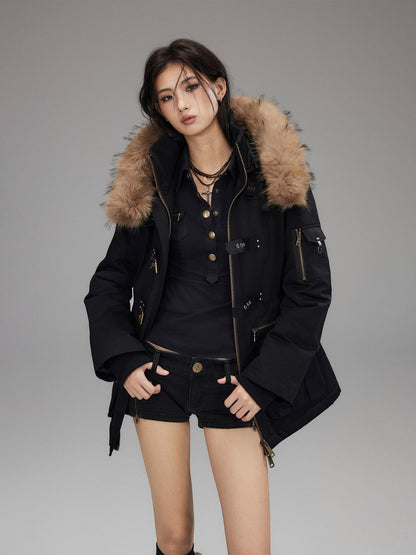 Low pixel Slim Fit Utility Knit Pullover Women Black Turndown Collar Long Sleeve T-Shirts
