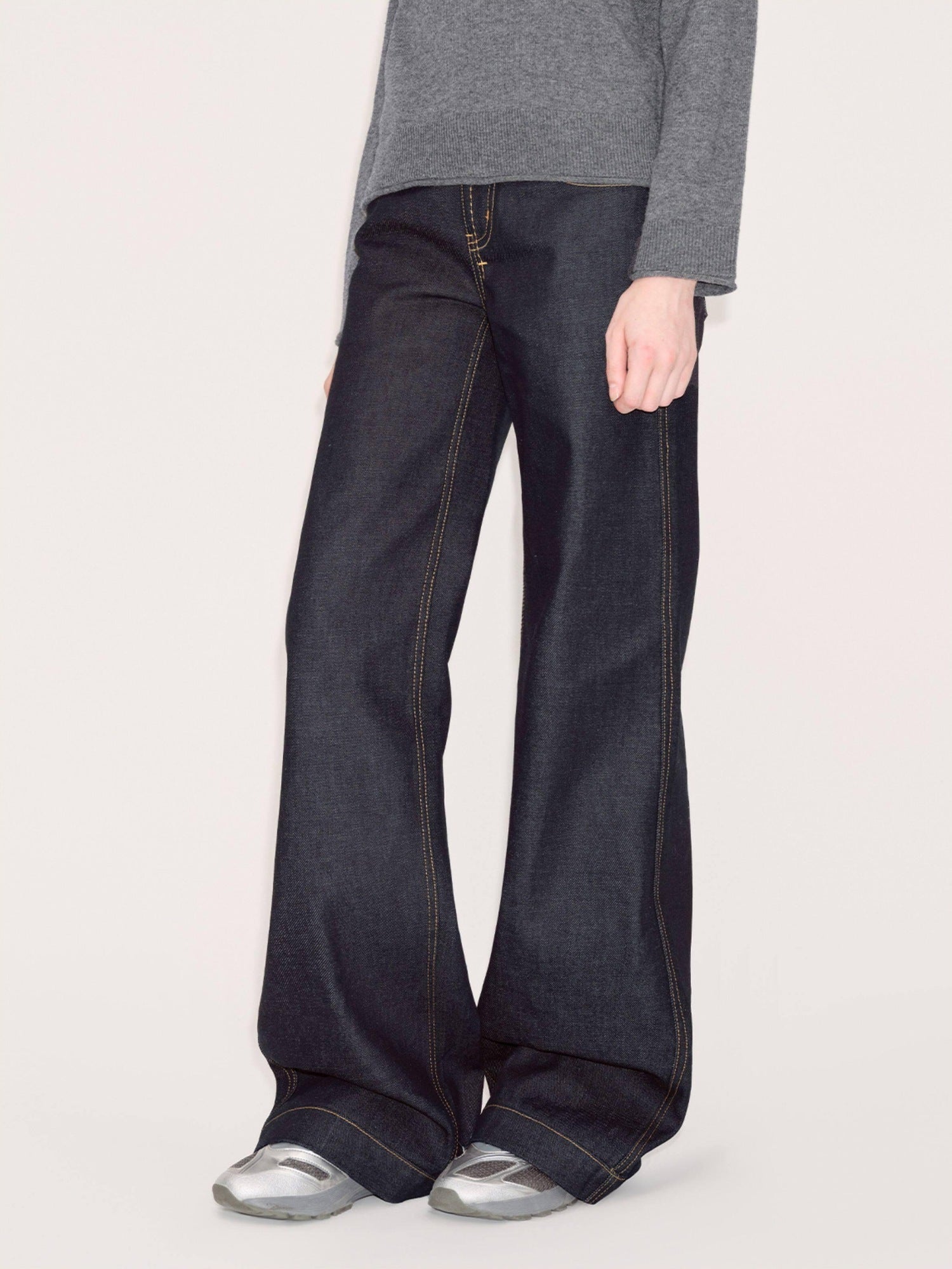 RUN TO THE FUTURE Vintage Low Waist Raw Denim No Stretch Zip Fly Women Straight Jeans