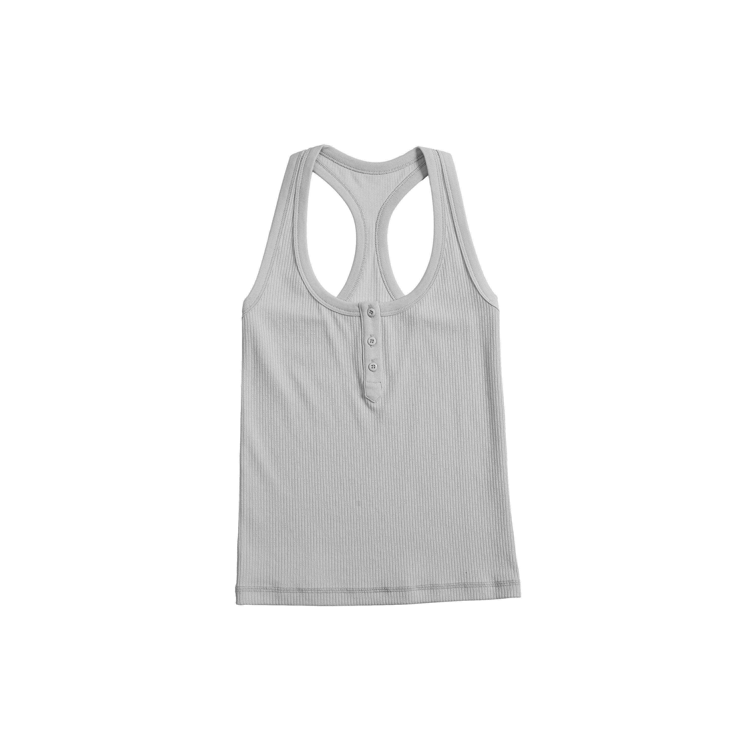 Northbutsouth_Ribbed_Slim_Fit_Multi_Button_Racerback_Women&