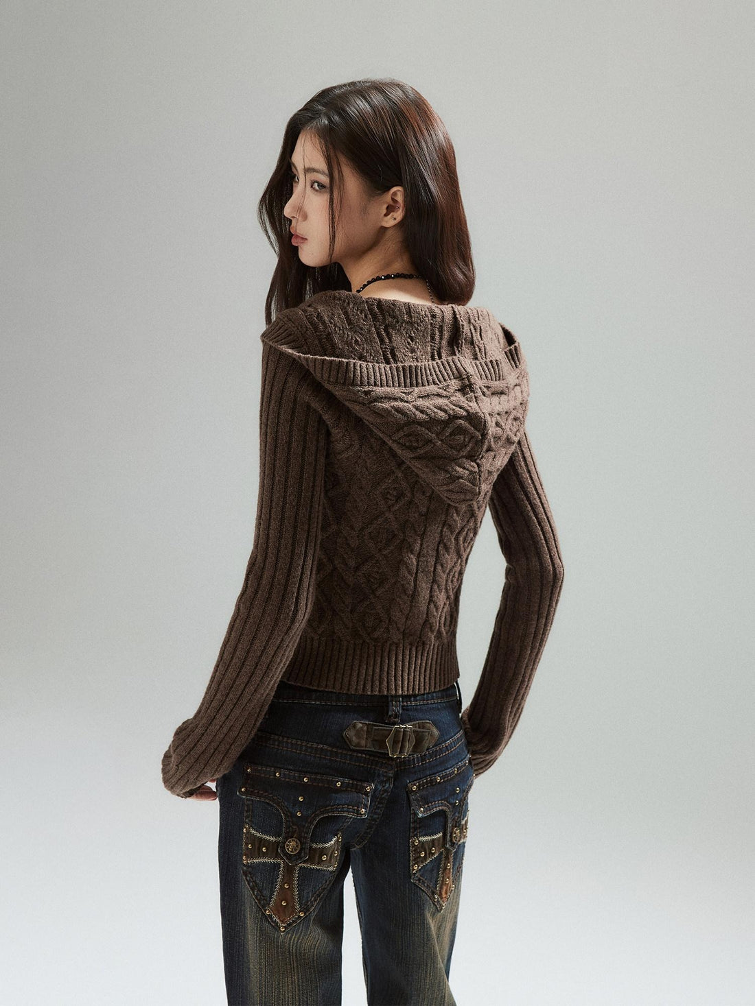 Low pixel Wool Blend V-neck Slim Pullover Two Piece Cami Set Casual Sweaters