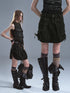 wear_And_tear_Dark_Green_Riveted_Side_Drawstring_Split_Lace_Up_Women&