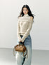 7Shiftin Faux Layer Halter Neck Relaxed Slim Fit Women Campus Knit Pullover Sweaters