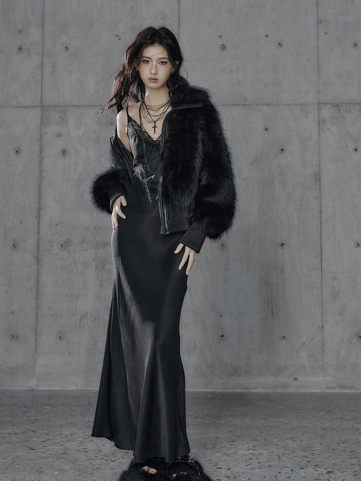 Low pixel Warm Thick Black Sexy Slim Fit Spandex Zipper Lapel Women Cropped Jackets