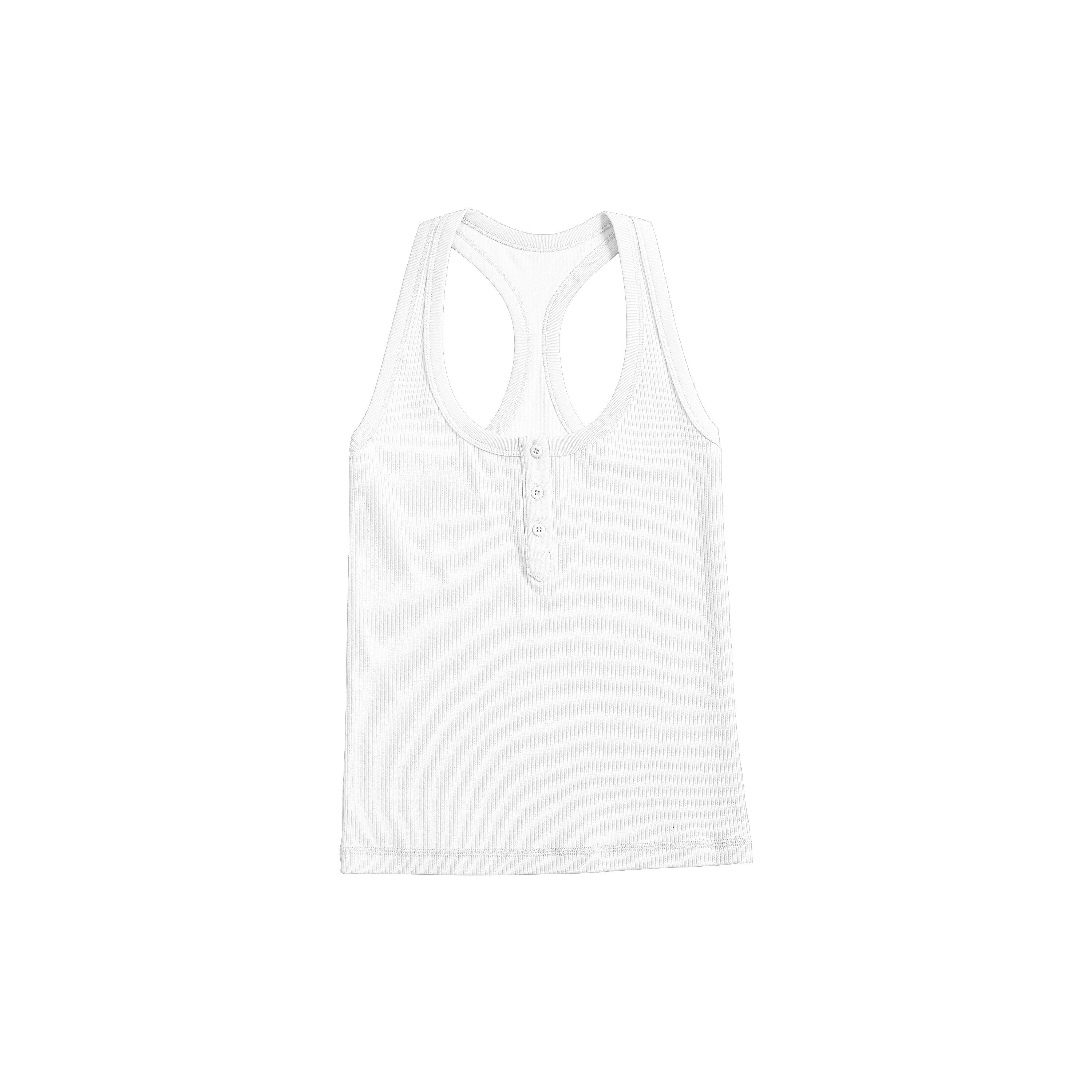 Northbutsouth_Ribbed_Slim_Fit_Multi_Button_Racerback_Women&
