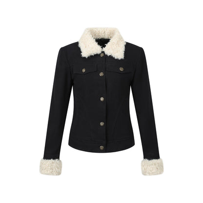 7Shiftin_Warm_Versatile_Slim_Fit_Navy_Button_Lapel_Short_Women_Fashion_Cropped_Jackets_MISSTT