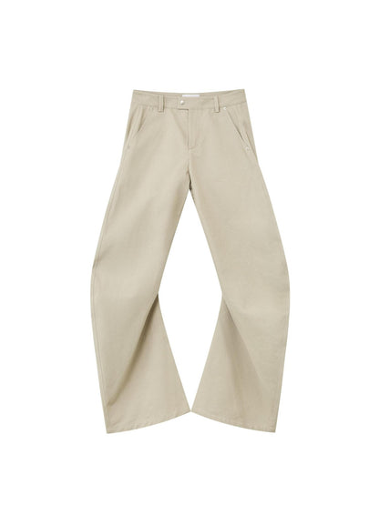 RUN TO THE FUTURE Chinos femme 100 % coton, coupe décontractée sculptée, taille mi-basse, jambes droites