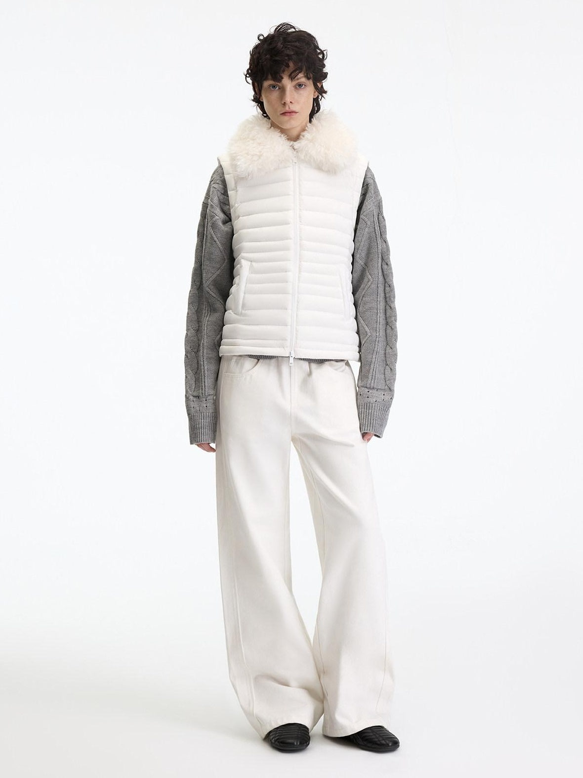 RUN TO THE FUTURE 90% White Duck Down Thick Slim Casual Turn Collar Ladies Down Jackets