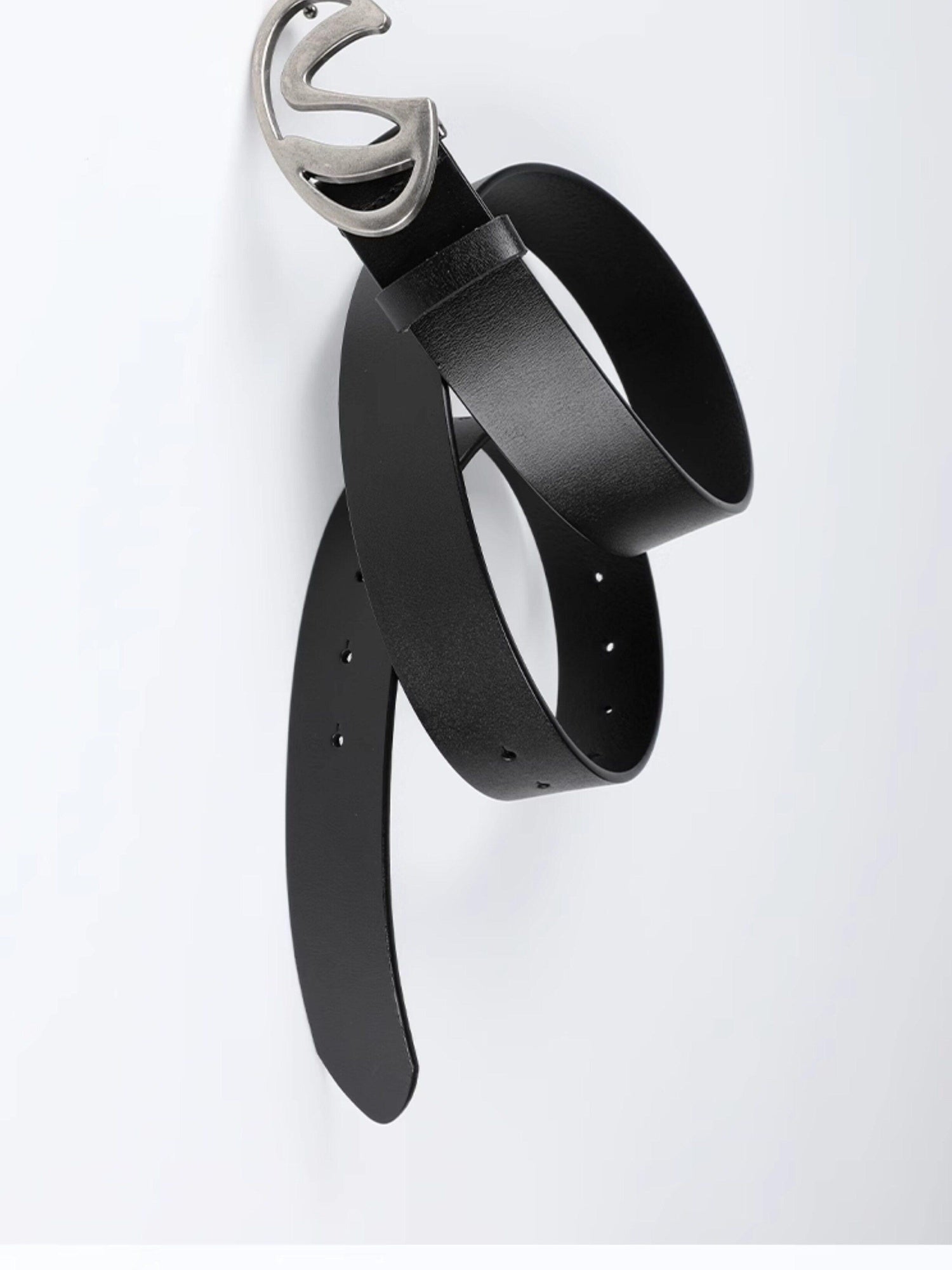 7Shiftin Soft Split Leather Casual Plain 3.7Cm Unisex Youth Leather Belts