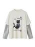 DIDDI MODA Mermaid Cat Fantasy Tee Lace Tiered Skirt Set
