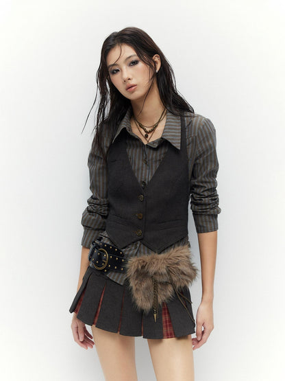 Low pixel Breathable Cotton Vintage Fitted Striped Button Long Sleeve Women Shirts