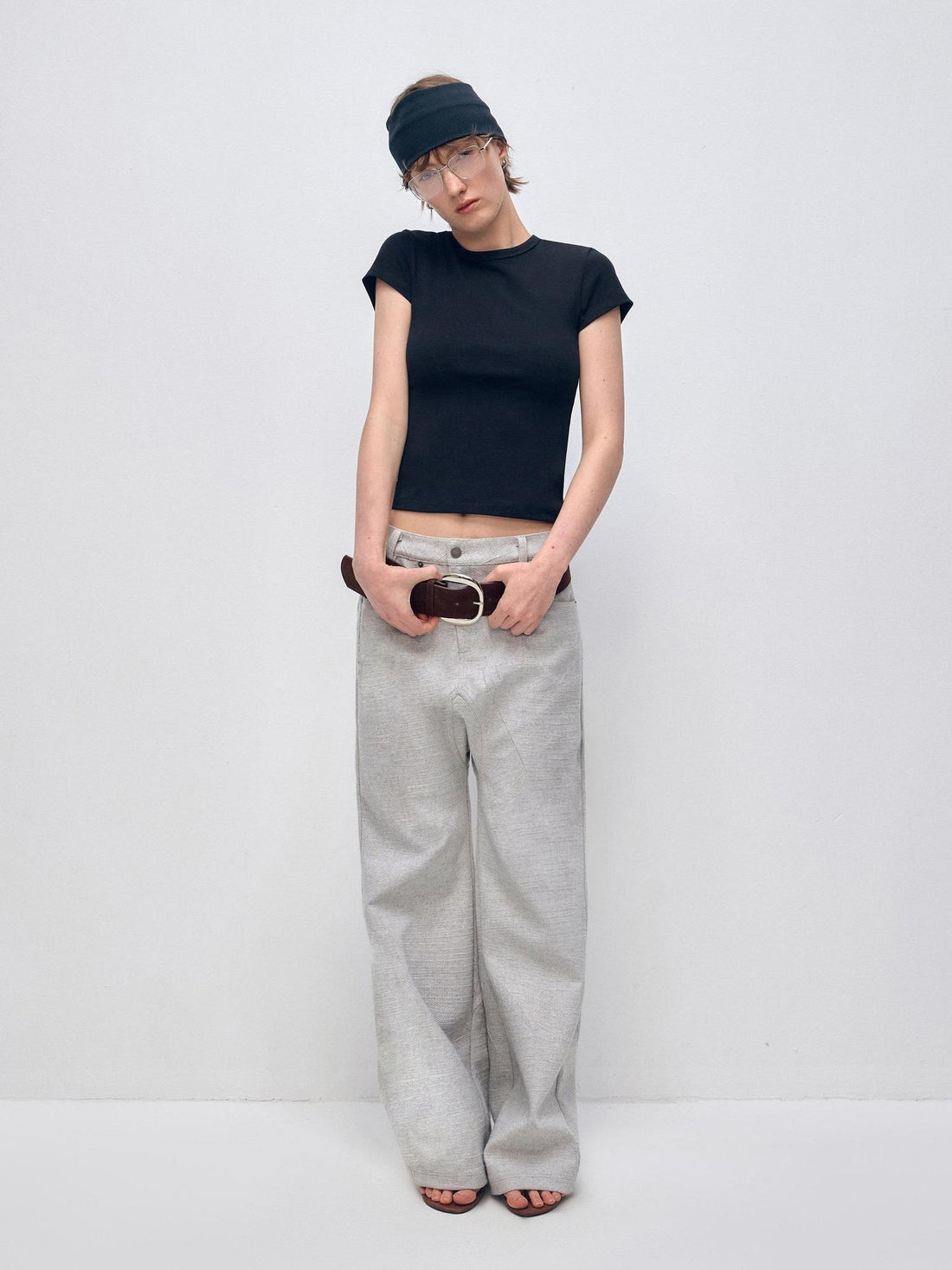 RUN TO THE FUTURE Minimalist Vintage Low Waist Zipper Pocket Office Womens Straight Pants