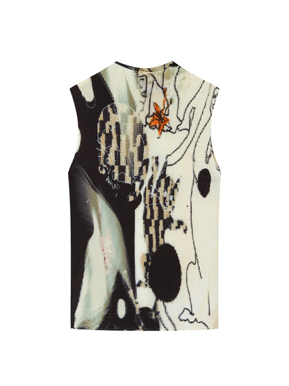 OfAkiva_Dog_And_Cat_Print_Designer_Original_Pineapple_Pleated_Women&