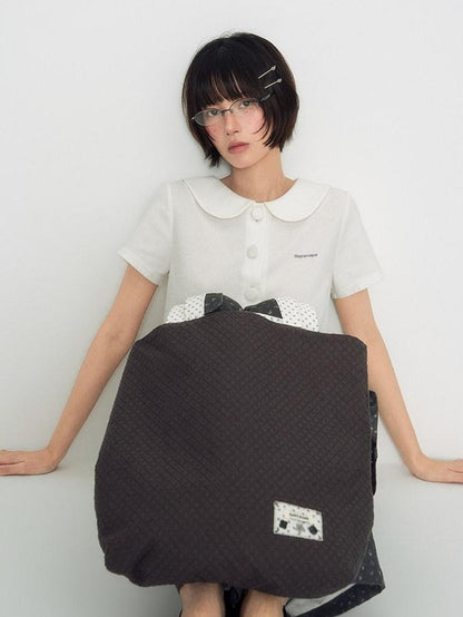 NAPSNAPS Reversible Vintage Boxy Polka Dot Embroidered Women&
