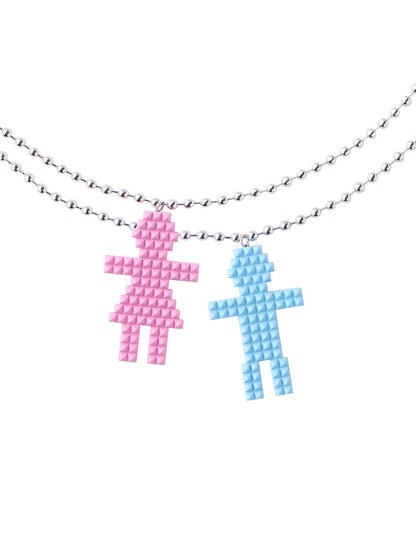 CFIERCE Multicolor Studded Human Figure Single Strand Women&