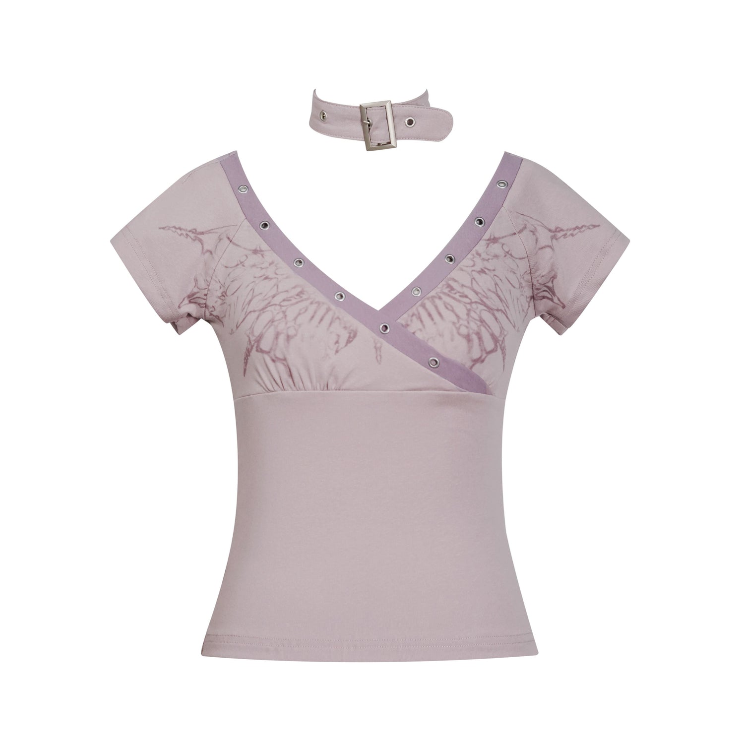Cest_Nous_Pink_Blue_Butterfly_Print_Cross_V-neck_Women&
