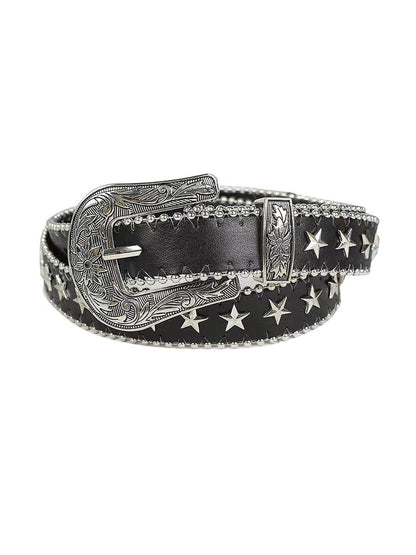WSW WUSHENWU Punk Dark Pentagram Studded Belt With Metal Accessories