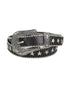 Punk Dark Pentagram Studded Belt With Metal Accessories