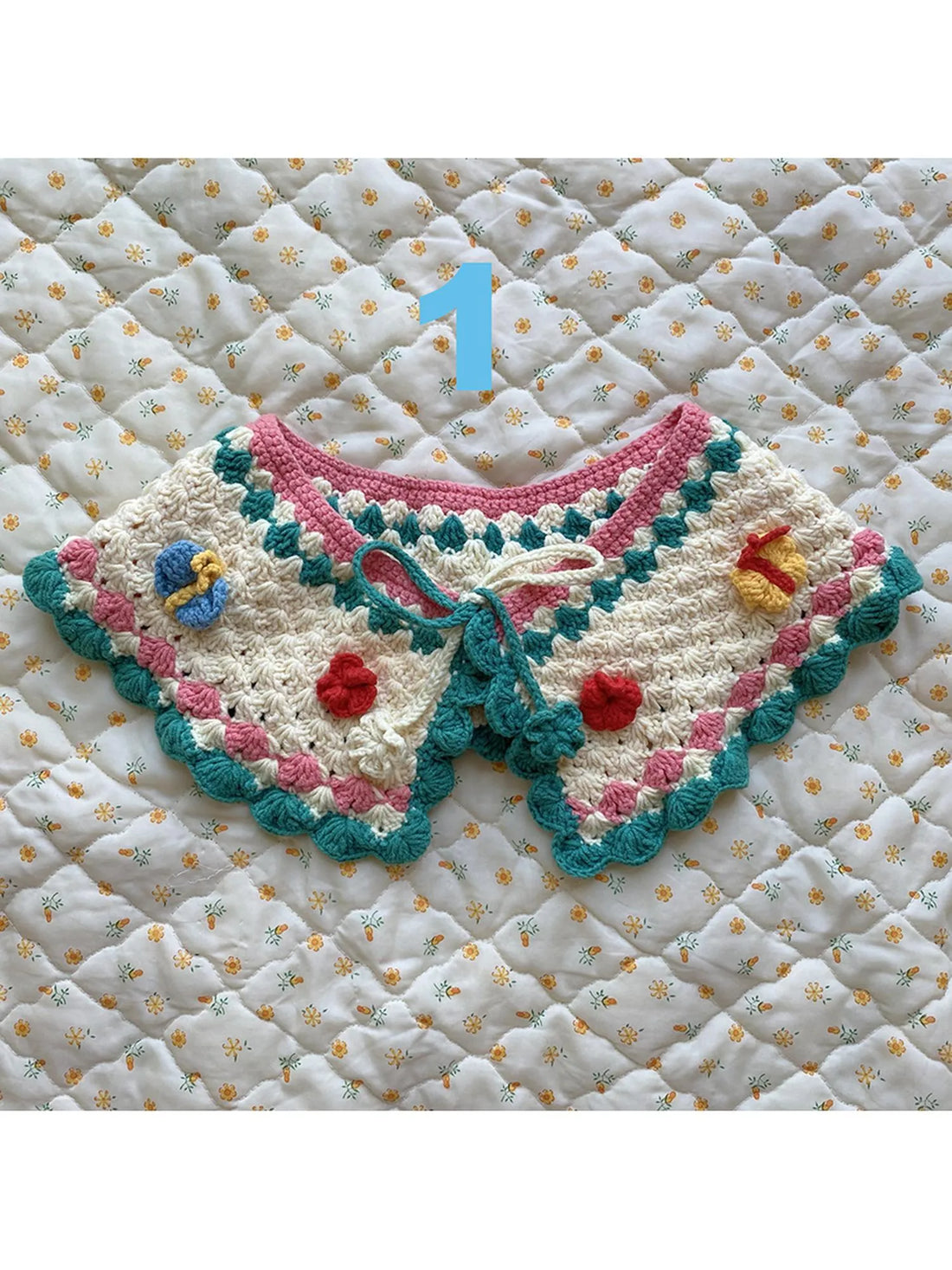 Japanese Multicolor Knit Wool Detachable Collar Bag 12 Styles