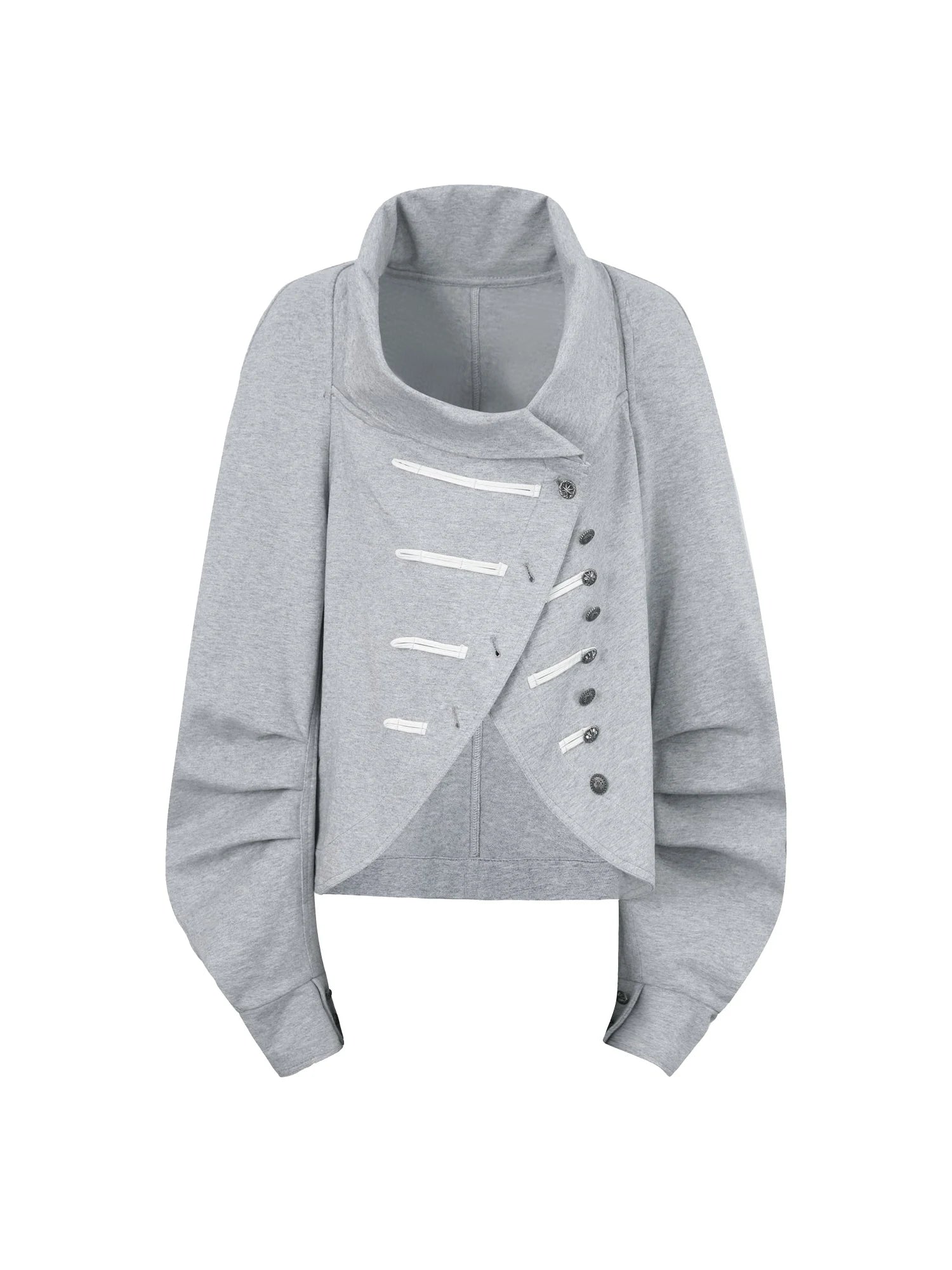 Pirate Style Batwing Sleeve Asymmetrical Cardigan Sweatshirt