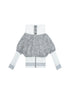 ARIADNAw Punk Contrast Batwing Sleeve High Neck Jacket