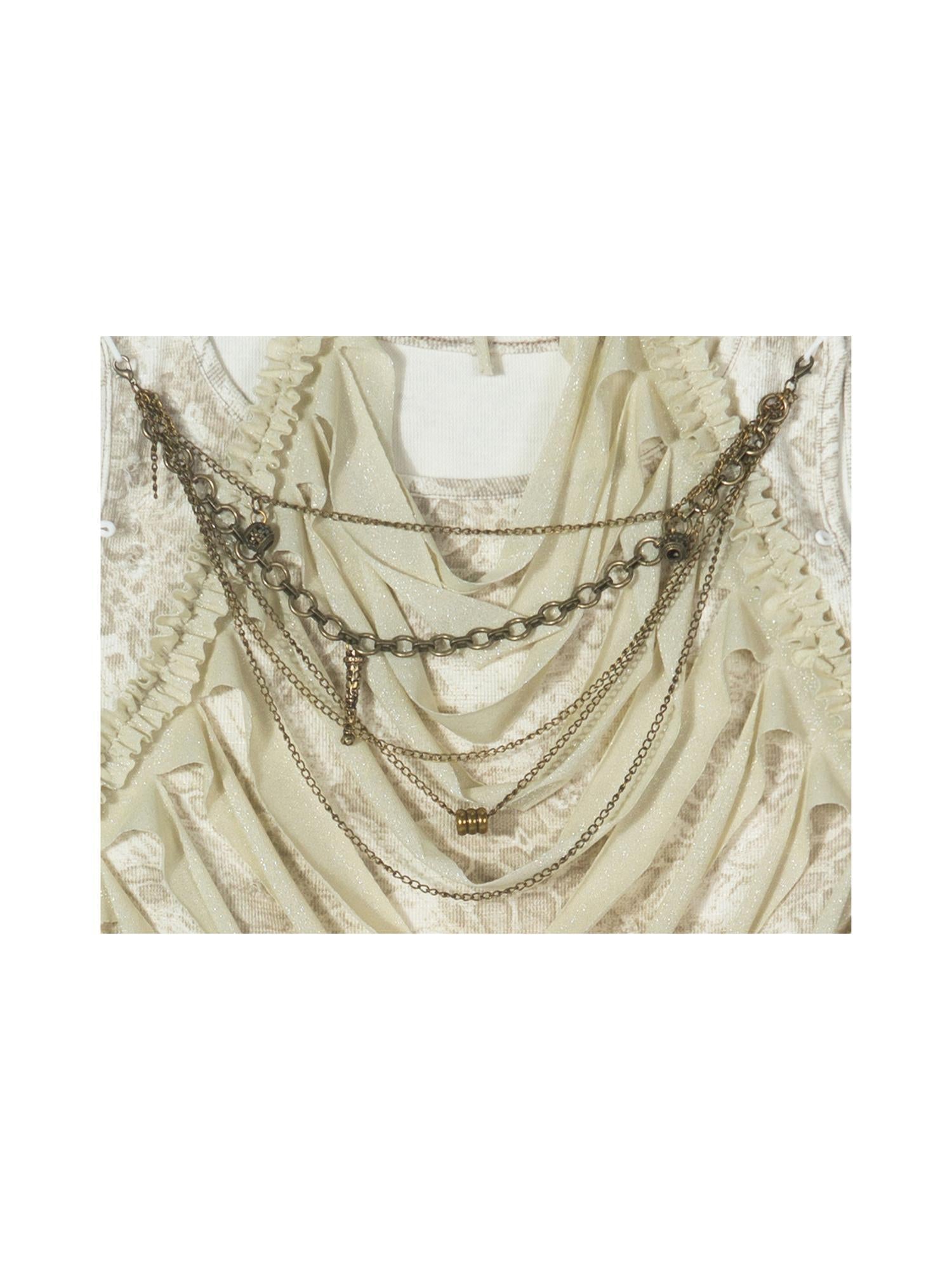 ARIADNAw Vintage Distressed Leopard Print Layered Tank Top